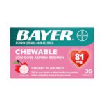 آسپرین جویدنی بایر ۳۶ عددی | Aspirin chewable 36 caps