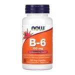 قرص ویتامین B6 ناو فودز 100 میلی‌گرم 100 عددی | NOW Foods B-6 100 mg 100 Veg Capsules