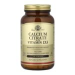 کلسیم سیترات + ویتامین D3 سولگار ۱۲۰ عددی | Calcium citrate solgar